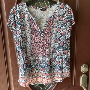 Lucky Brand Short Sleeve Blouse